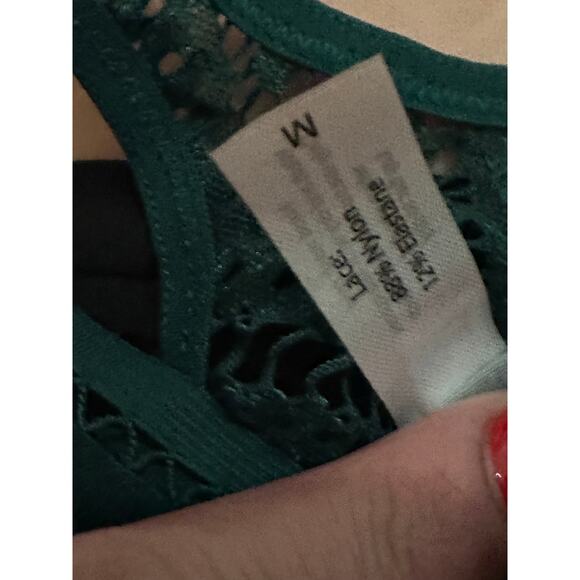 else Women's Medium Green Lace Sexy Thong Panty Lingerie - Picture 5 of 6